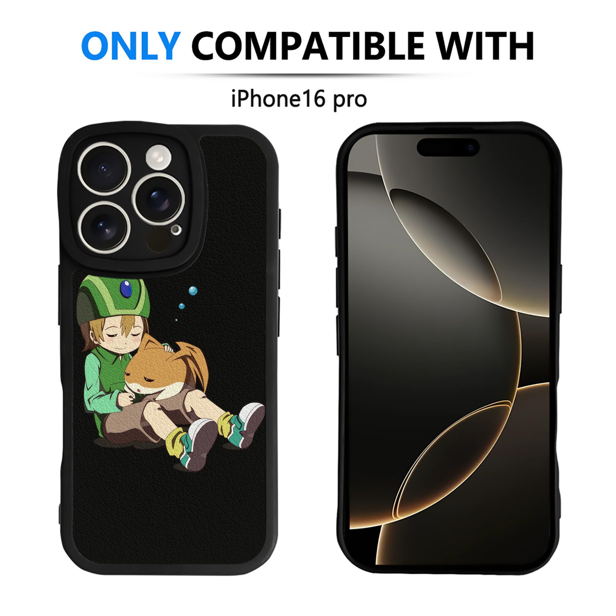 （画像用） Digimon デジタルモンスター/デジモン 【iPhone 16シリーズ対応】シリコンスマホケース（レザー調） 材質：シリコン